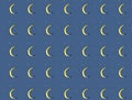 moon , gift card or cloth, pattern, repeating pattern, Royalty Free Stock Photo