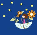Moon girl Royalty Free Stock Photo