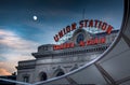 Downtown Denver Union station meets the moon