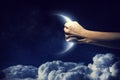 Moon in hand Royalty Free Stock Photo