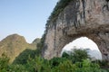 Moon hill arch karst formation in Yangshuo