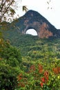 Moon Hill in Yangshuo, Guangxi Province, China Royalty Free Stock Photo