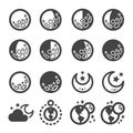 Moon icon set