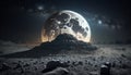 moon illustration wallpaper Royalty Free Stock Photo