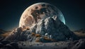 moon illustration wallpaper Royalty Free Stock Photo