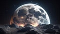 moon illustration wallpaper Royalty Free Stock Photo