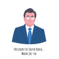 Moon Jae-in portrait illustration