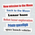 Moon landing new mission Royalty Free Stock Photo