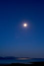 Moon light beam on Clew Bay Westport Ireland Royalty Free Stock Photo