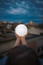 Moon light evening portrait