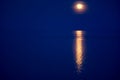 Moon light gleam in water - beautiful background Royalty Free Stock Photo