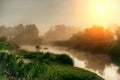 Moon light at night over river Royalty Free Stock Photo