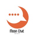 moon logo merged with chat icon