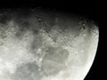 Moon lunar Apennine Mountain range and craters