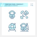 Moon mission pixel perfect light blue icons