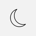 Moon, moonlight, crescent icon design concept