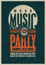 Moon Music party poster Royalty Free Stock Photo