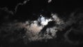 Moon. Mysterious. Mysterious. Lurking behind the clouds. Illuminating the coming rain. Alarming. Awesome. And at the same time - b