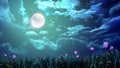 Moon in the night sky Royalty Free Stock Photo