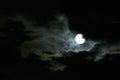 Moon at night sky Royalty Free Stock Photo