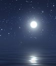 Moon and night sky Royalty Free Stock Photo