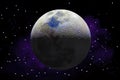 The moon in the night sky close-up. 3D rendering Royalty Free Stock Photo