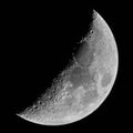 Moon on night sky over telescope Royalty Free Stock Photo