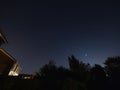 Moon, Orion, Sirius and Venus in Night Sky