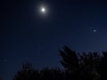 Moon, Orion and Venus in Night Sky