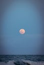 Full Moon over the Atlantic Ocean Royalty Free Stock Photo