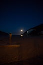 Moon over Cala Llonga Royalty Free Stock Photo