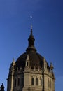 Moon Over The Cathedral Of St. Paul Dome Royalty Free Stock Photo