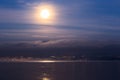 Moon Over Jura Mountain, Swiss Royalty Free Stock Photo