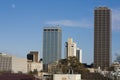 Moon over Little Rock Royalty Free Stock Photo