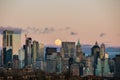 Moon over New York City Royalty Free Stock Photo