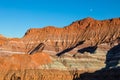 Moon over the Scenic Escalante Grand Staircase National Monument Utah Royalty Free Stock Photo