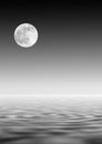 Moon Over Water Royalty Free Stock Photo