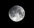 Moon,partial lunar eclipse Los Angeles,California Royalty Free Stock Photo