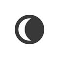 Moon phase. Waning Crescent. Icon. Weather glyph vector illustration