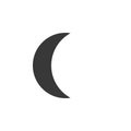 Moon phase. Waning Crescent. Icon. Weather glyph vector illustration