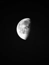 Moon Phase Waning Gibbous in the night sky