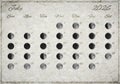 Moon Phases Calendar. July 2026 Royalty Free Stock Photo