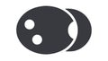 Moon Phases Eclipse Icon Vector, Astronomy Celestial Symbol, vector design Generative AI Royalty Free Stock Photo