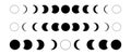 Moon phases flat icon