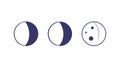 Moon phases icon, symbolizing celestial cycles and change. vector design Generative AI Royalty Free Stock Photo