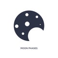 moon phases icon on white background. Simple element illustration from meteorology concept Royalty Free Stock Photo