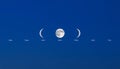 Moon phases sequence lunar cycle astronomy science Generative AI Royalty Free Stock Photo