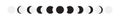 Moon Phases Simple Black and Gray Isolated Symbols