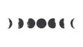 Moon phases. Vector