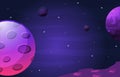 Moon Planet Star Sky Space Universe Exploration Illustration Royalty Free Stock Photo